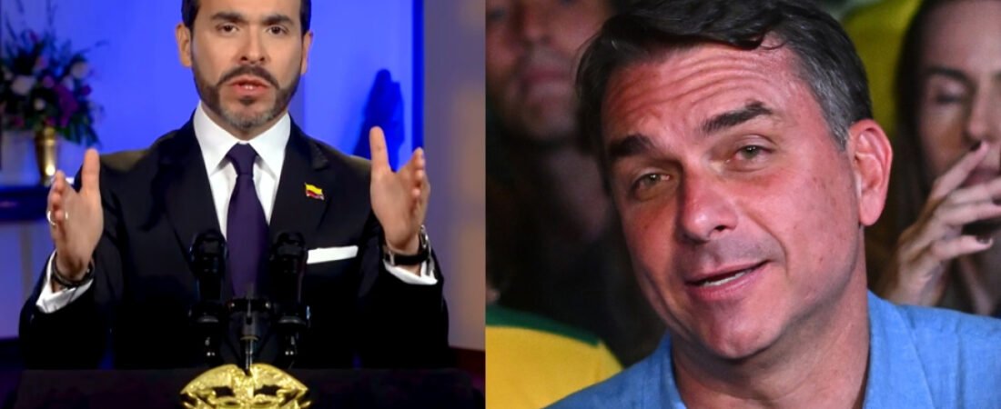 Flavio Bolsonaro pide a De la Espriella cooperación contra el narcotráfico y propone frente fronterizo en la Amazonía