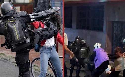 Mujeres denuncian presuntas agresiones policiales durante las marchas del 14 de octubre en Bogotá