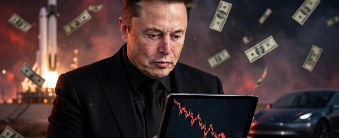 Elon Musk pierde US$36.000 millones y deja de ser trillonario por caída de SpaceX y Tesla