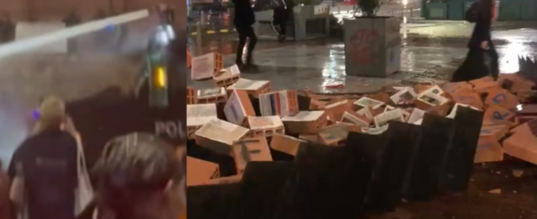 Denuncian que el ESMAD habría destruido una obra durante las protestas por el Museo Nacional